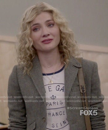 Grace's stamp graphic tee on Scream Queens