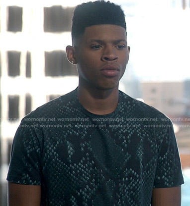 Hakeem's snake print t-shirt on Empire