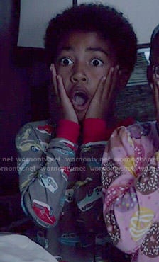 Jack's car print pajamas on Black-ish