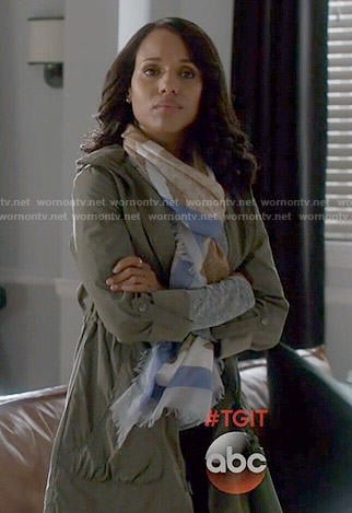 Olivia's green anorak on Scandal