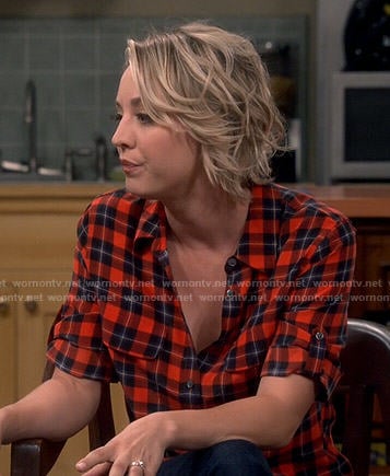 Penny's red plaid shirt on The Big Bang Theory
