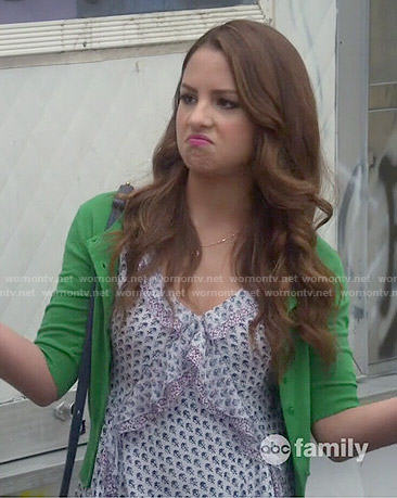 Sofia's ruffled front top on Young and Hungry