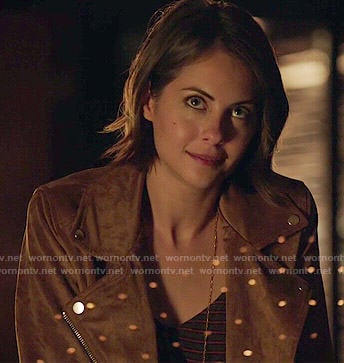 Thea's tan suede jacket on Arrow