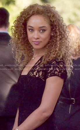 Zoey's black lace dress on Nashville