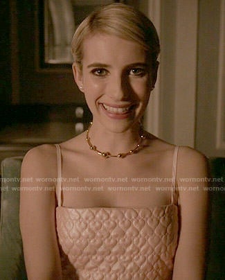 Chanel's pink heart quilted top on Scream Queens