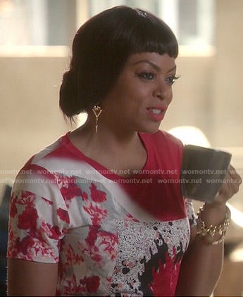 Cookie's red abstract print tee on Empire