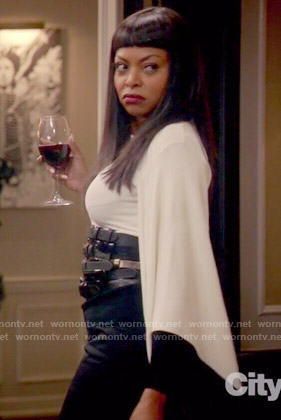 Cookie's white bell-sleeve blouse on Empire