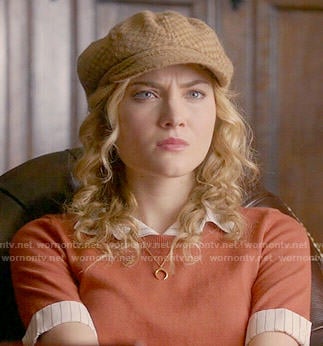 Grace's orange short sleeved sweater on Scream Queens