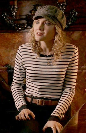 Grace's striped sweater on Scream Queens