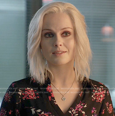 Liv's black floral blouse on iZombie