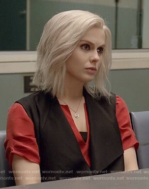 Liv's red split-necktop on iZombie