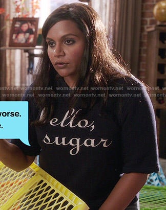 Mindy's hello, sugar top on The Mindy Project