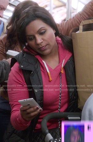 Mindy's pink hoodie on The Mindy Project