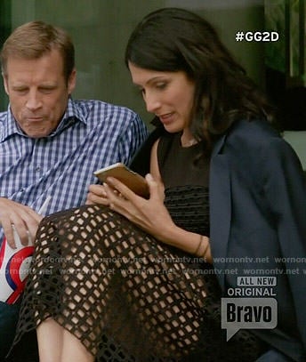 Abby's black lattice mesh dress on Girlfriends Guide to Divorce