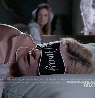 Chanel 5's 'Go Away' eye mask on Scream Queens