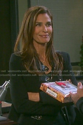 Hope's black jacket with leather tabs on Days of our Lives