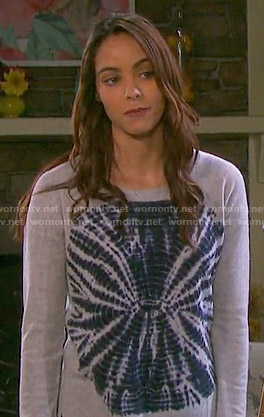 Ciara's tie dye sweater on Days of our Lives