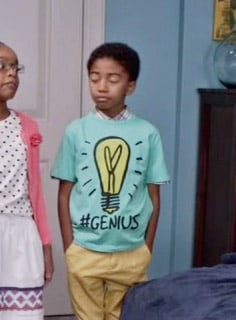 Jack's green 'Genius' tee on Black-ish