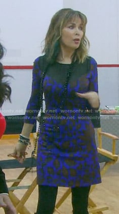 Kate's purple leaf print dress on Days of our Lives