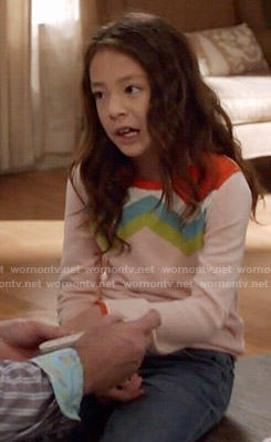 Lily's chevron striped sweater on Modern Family