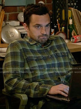 Nick's green flannel shirt on New Girl