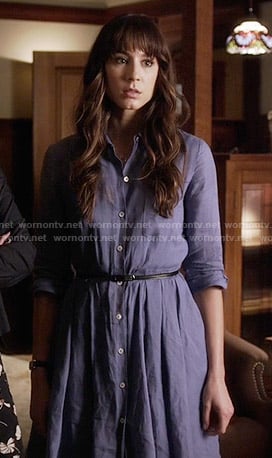 Spencer's blue shirtdress on Pretty Little Liars