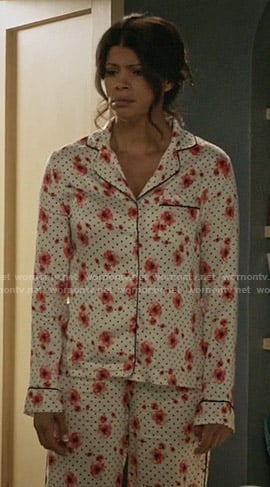 Xiomara's floral polka dot pajamas on Jane the Virgin