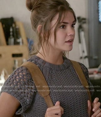 Callie's grey short sleeved sweater on The Fosters
