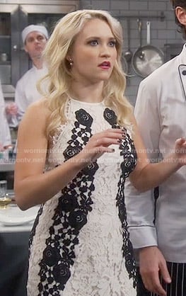Gabi's black and white lace dress on Young and Hungry