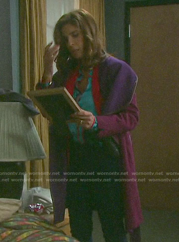 Hope's red and purple coat on Days of our Lives