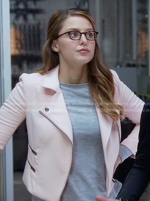 Kara's pink moto jacket on Supergirl