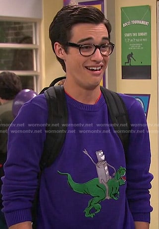 Joey's robot and dinosaur sweater on Liv and Maddie