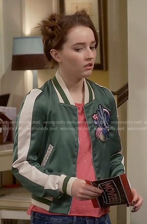 Eve's green varsity jacket on Last Man Standing