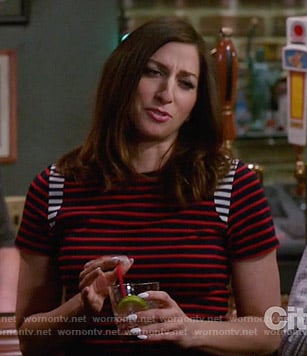 Gina's red and navy striped top on Brooklyn Nine-Nine