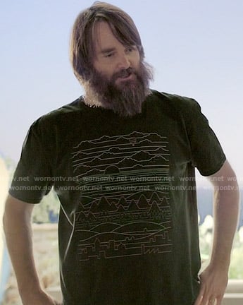 Phil's line graphic tee on Last Man on Earth