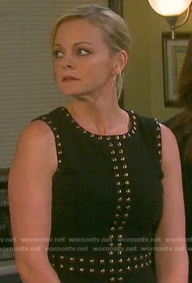 Belle's black studded dress on Days of our Lives