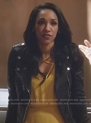 Iris's yellow strappy dress on The Flash