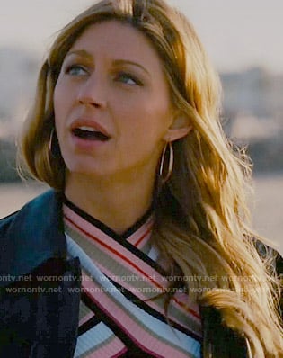 Josslyn's stripedt cross front top on Mistresses