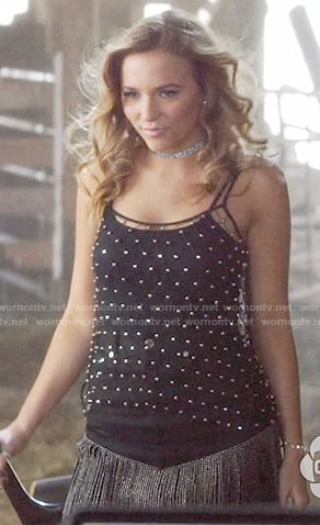 Maddie's rhinestone overlay top on Nashville