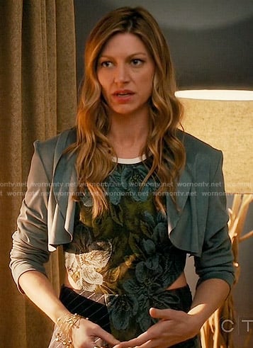 Josslyn's floral and striped dress with side cutouts on Mistresses