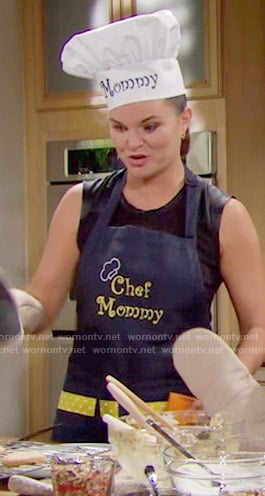 Katie's Chef Mommy apron and hat on The Bold and the Beautiful