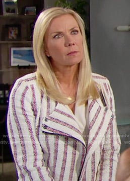 Brooke's jacket with red stripes on The Bold and the Beautiful