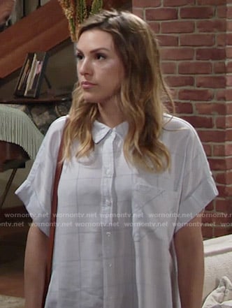 Chloe's checked shirt on The Young and the Restless
