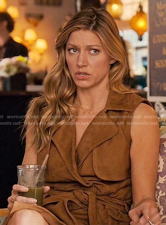Josslyn's suede sleeveless trench dress on Mistresses