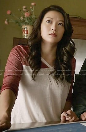 Kira's red and white t-shirt on Teen Wolf