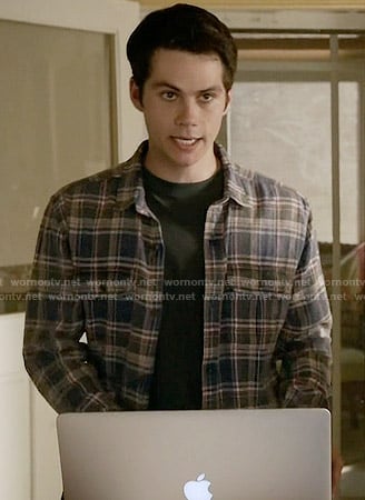 Stiles's blue plaid shirt on Teen Wolf