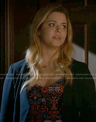 Ali's floral cami on Pretty Little Liars