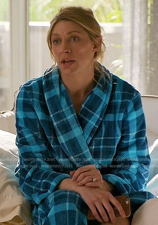 Josslyn's blue plaid robe on Mistresses