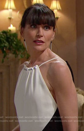 Quinn's black and white gown on The Bold and the Beautiful