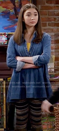 Riley's denim tunic on Girl Meets World